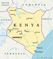肯尼亚的地图